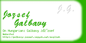 jozsef galbavy business card